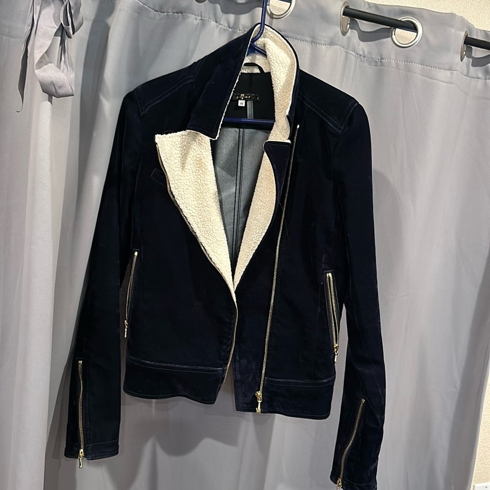 7 For All Mankind, Moto Jacket, Dark Blue,  M